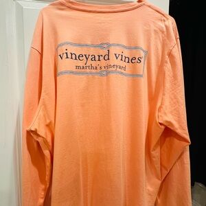 Vineyard Vines Bright Orange Long Sleeve Tee
